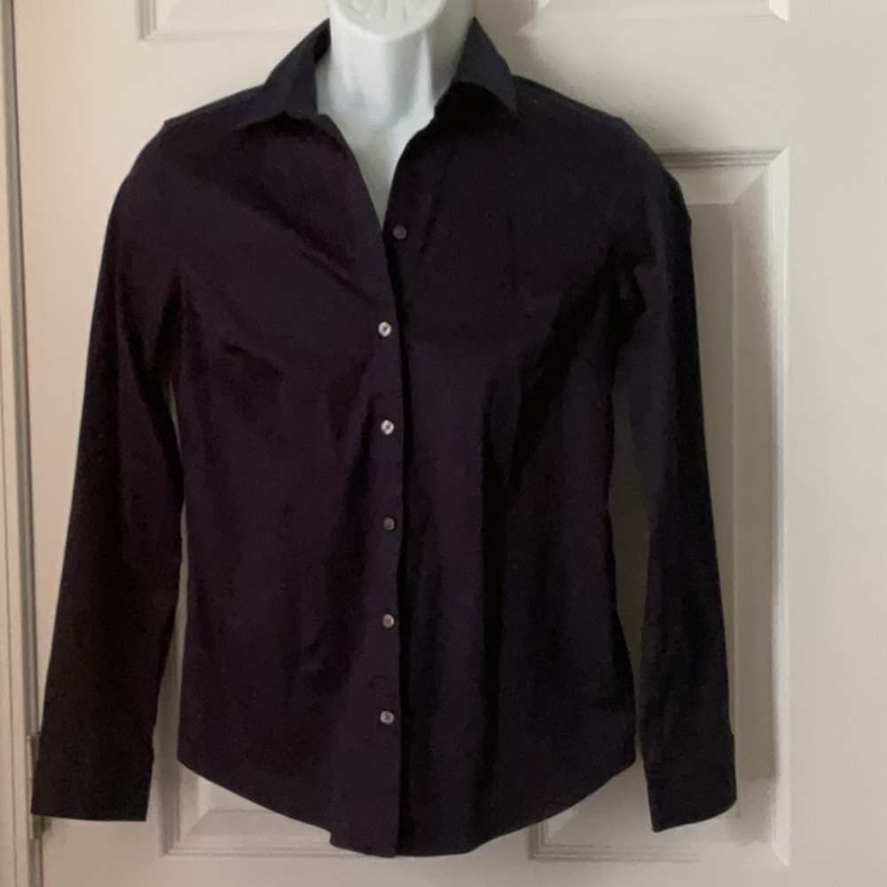 Banana Republic Dark Button Down Shirt Navy Blue Tailor Fit
